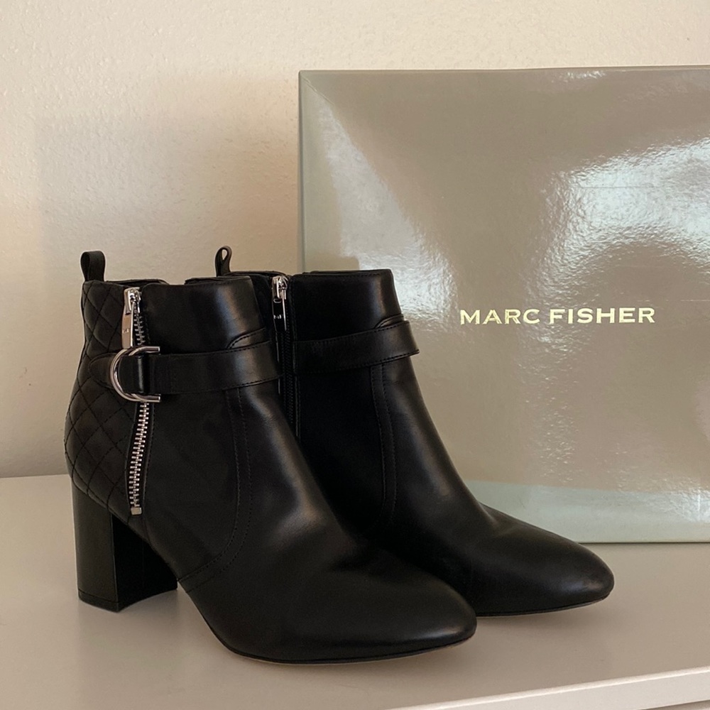 Marc Fisher Black Heeled Boots